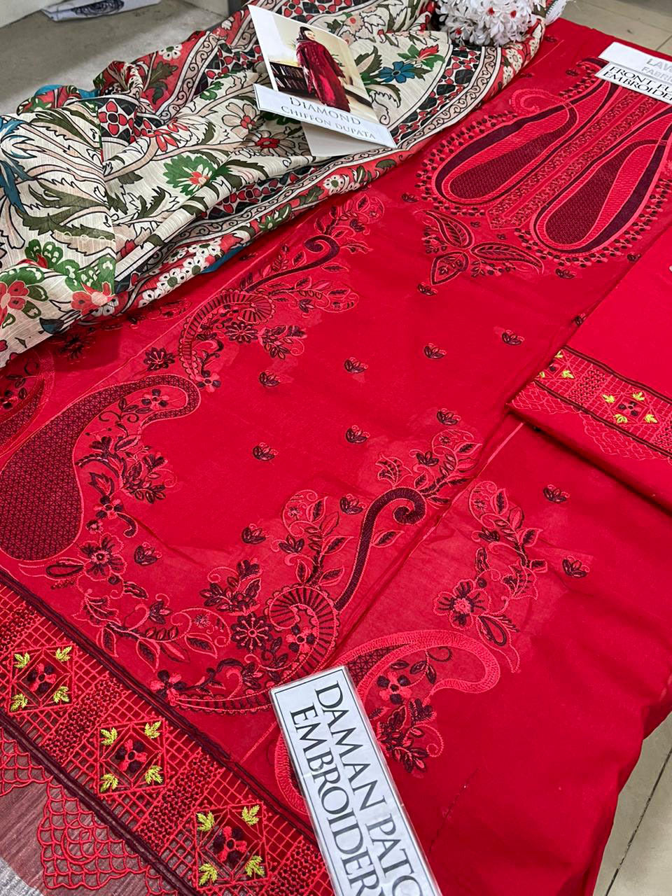 DFW-1272 Faiza Faisal Embroidery 3PC Lawn Suit