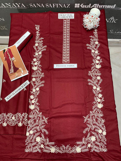 DFW-1033 Nakoosh Embroidery 2PC Dhanak Suit