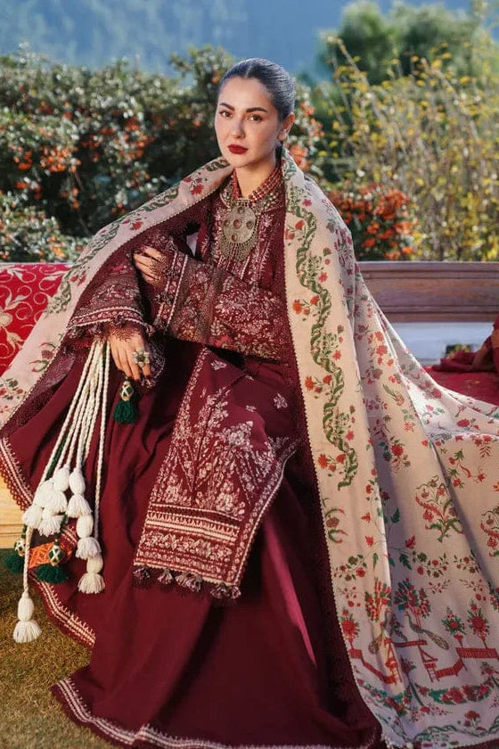 DFW-872 Hussain Rehar Heavy Embroidery 3PC Dhanak Suit