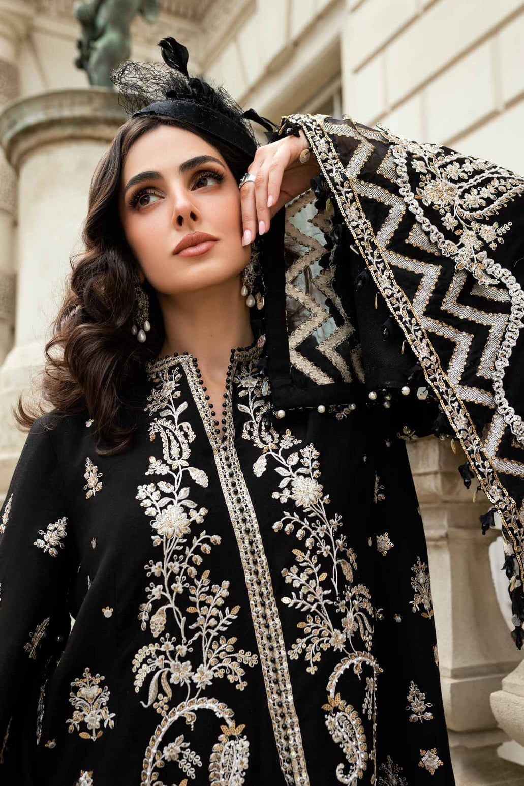 DFW-1351 Maria B Heavy Embroidery 3PC Lawn Suit