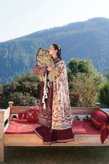 DFW-872 Hussain Rehar Heavy Embroidery 3PC Dhanak Suit