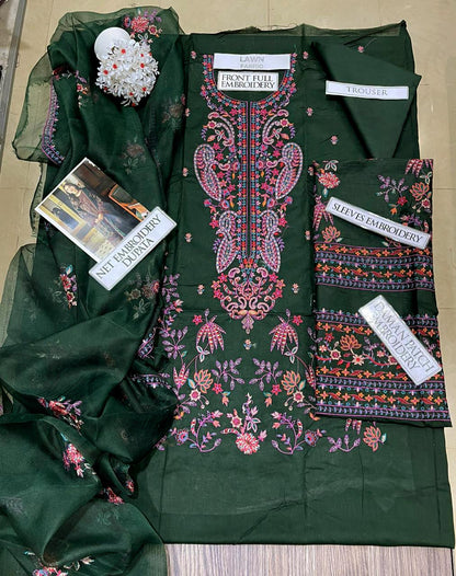 DFW-1352 Asim Jofa Embroidery 3PC Lawn Suit
