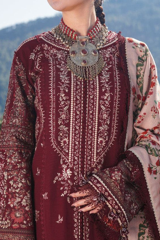 DFW-872 Hussain Rehar Heavy Embroidery 3PC Dhanak Suit