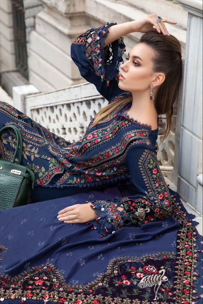 DFW-914 Maria B Heavy Embroidery 3PC Dhanak Suit