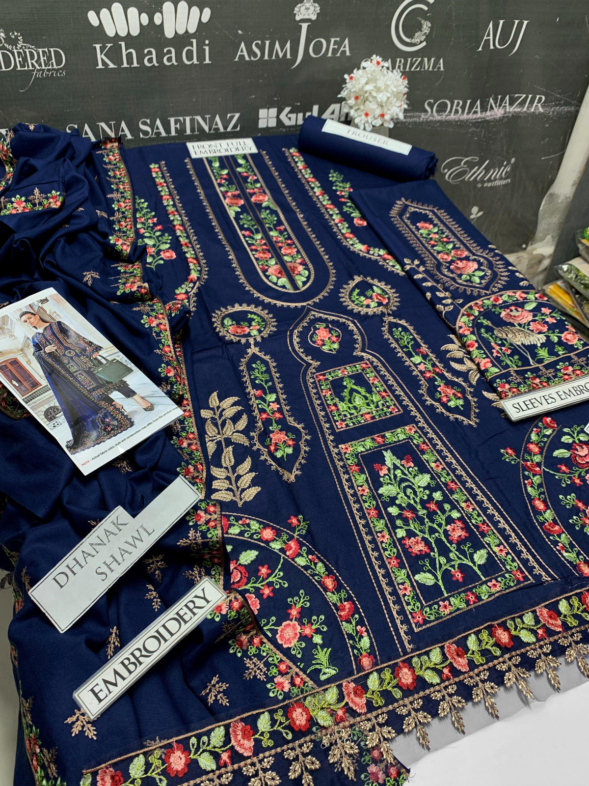 DFW-914 Maria B Heavy Embroidery 3PC Dhanak Suit