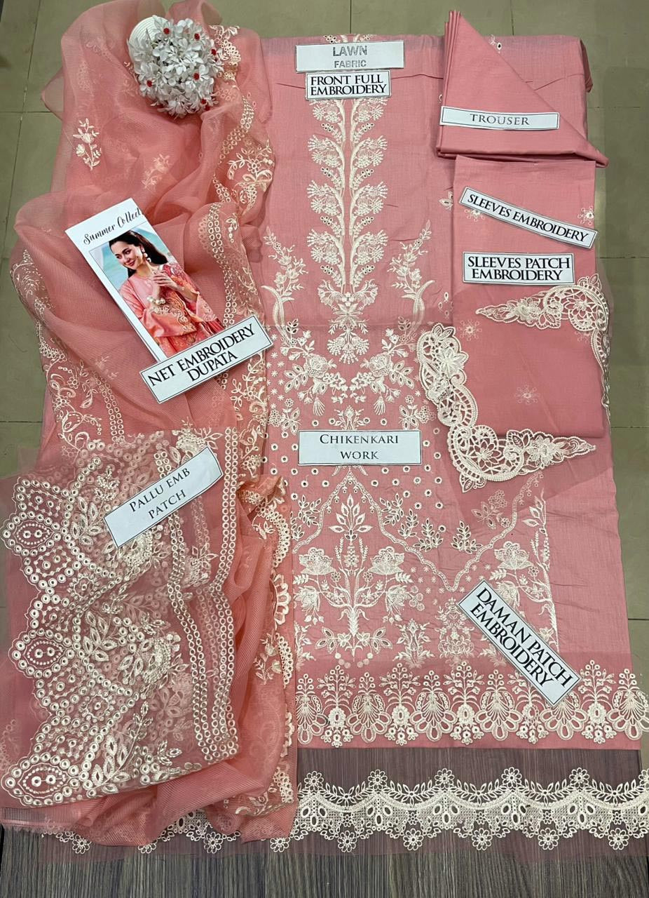 DFW-1354 Imrozia Heavy Embroidery 3PC Lawn Suit