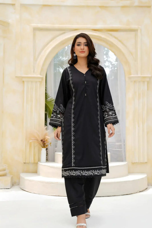 DFW-1011 Azure Embroidery 2PC Dhanak Suit