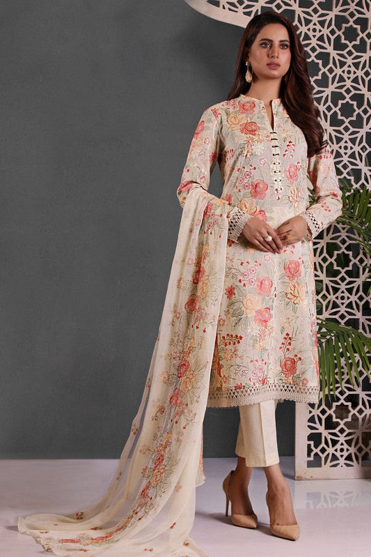DFW-1355 Bareeze Embroidery 3PC Lawn Suit