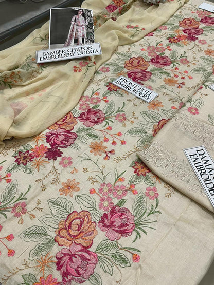 DFW-1355 Bareeze Embroidery 3PC Lawn Suit