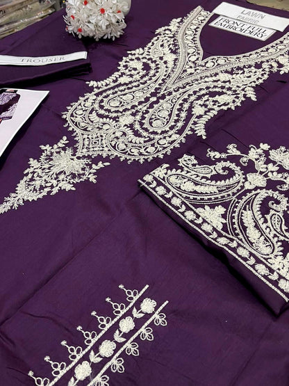 DFW-1339 Maria B Embroidery 2PC Lawn Suit