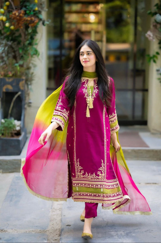 DFW-1358 Omal Embroidery 3PC Lawn Suit
