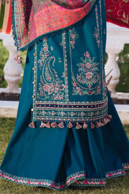 DFW-873 Hussain Rehar Heavy Embroidery 3PC Dhanak Suit