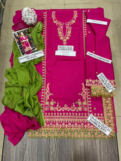 DFW-1358 Omal Embroidery 3PC Lawn Suit