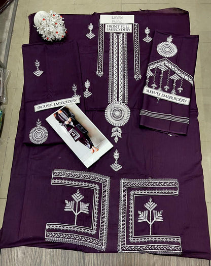 DFW-1343 Motifa Embroidery 2PC Lawn Suit
