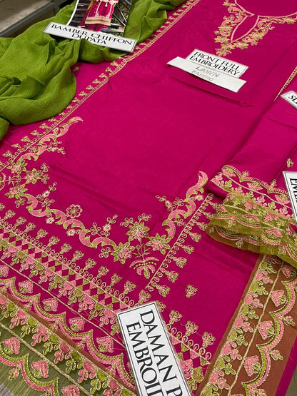 DFW-1358 Omal Embroidery 3PC Lawn Suit