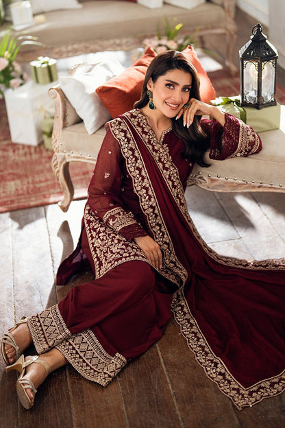 DFW-1274 Azure Heavy Embroidery 3PC Lawn Suit
