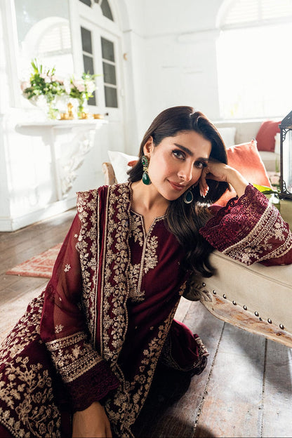 DFW-1274 Azure Heavy Embroidery 3PC Lawn Suit