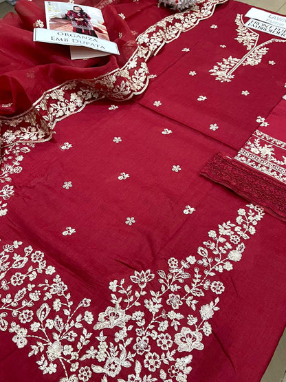 DFW-1274 Azure Heavy Embroidery 3PC Lawn Suit