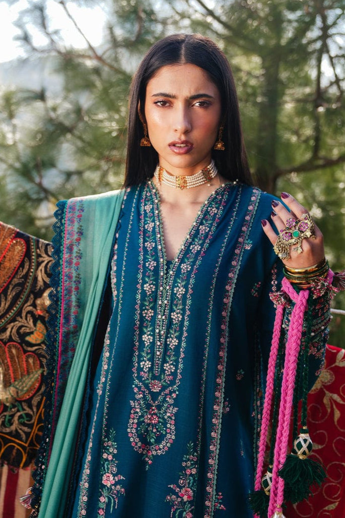 DFW-873 Hussain Rehar Heavy Embroidery 3PC Dhanak Suit