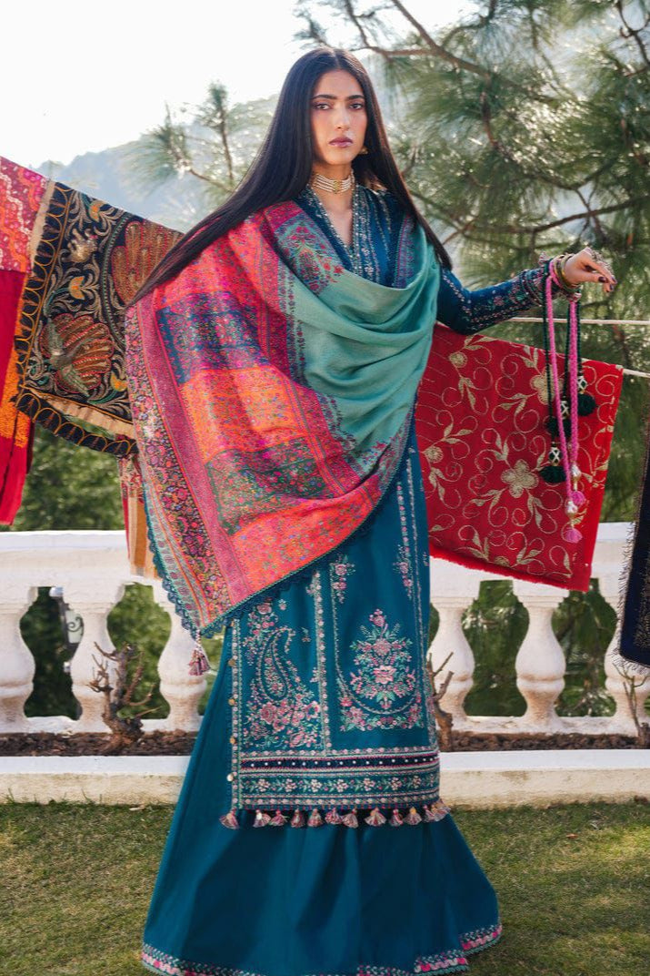 DFW-873 Hussain Rehar Heavy Embroidery 3PC Dhanak Suit