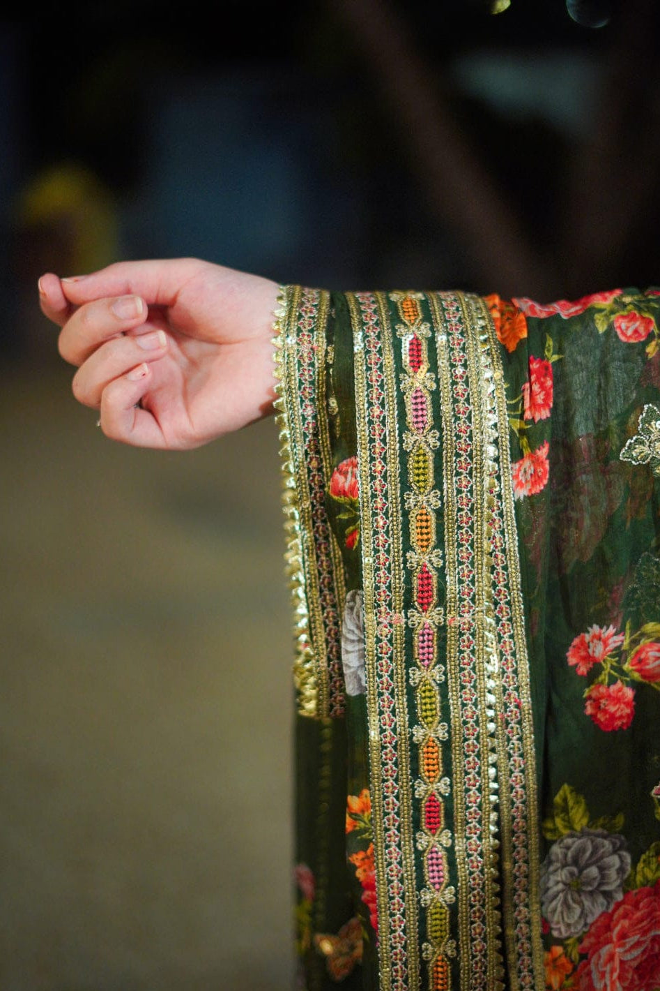 DFW-1069 Aneelas Heavy Embroidery 3PC Silk Suit