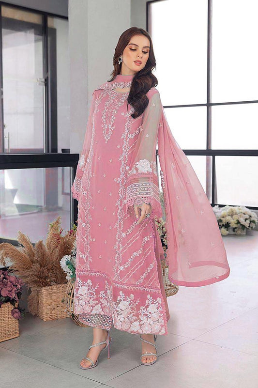 DFW-1277 Azure Embroidery 3PC Lawn Suit