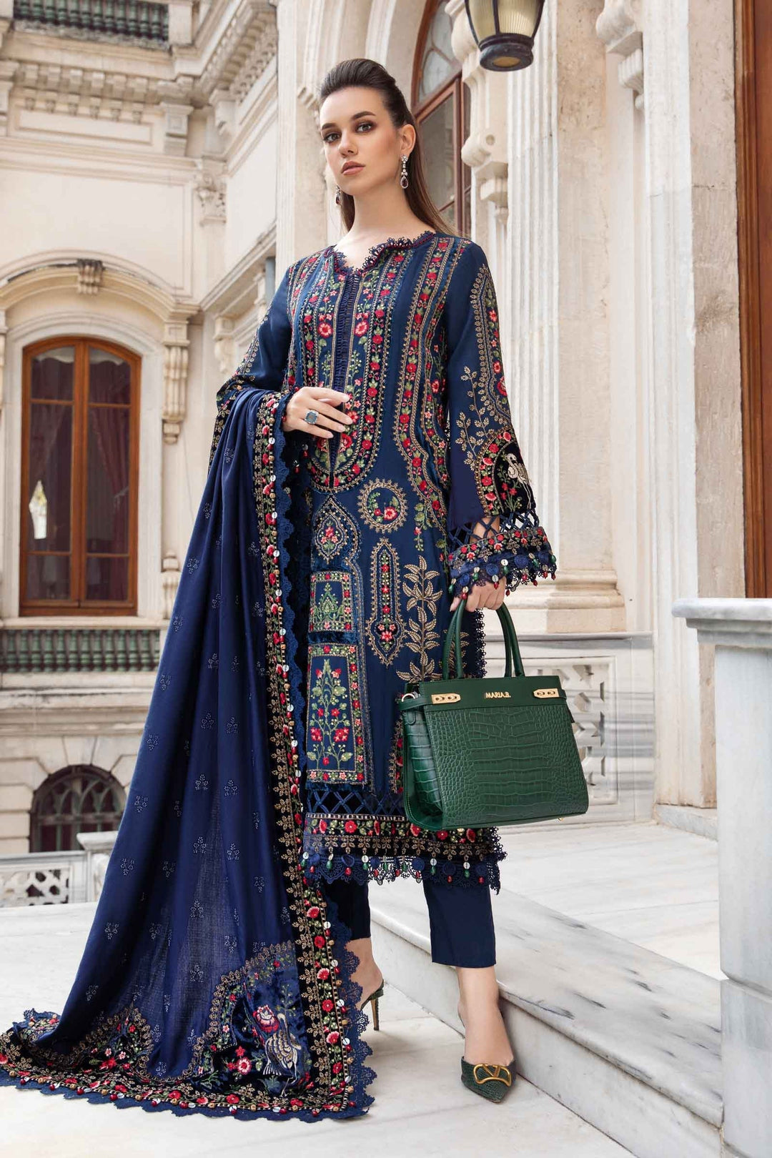 DFW-914 Maria B Heavy Embroidery 3PC Dhanak Suit