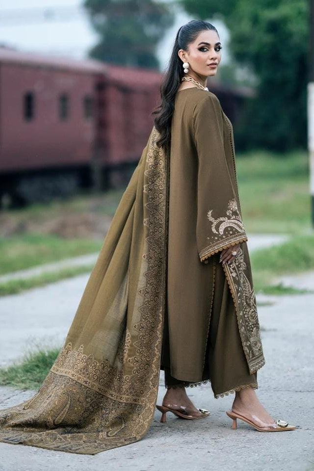 DFW-1254 Sapphire Embroidery 3PC Dhanak Suit