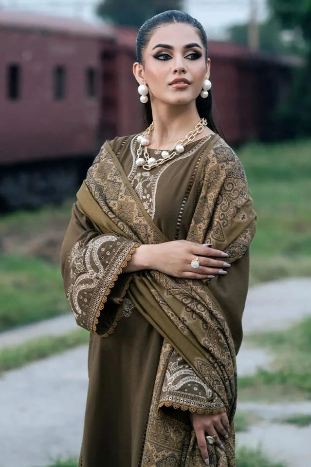 DFW-1254 Sapphire Embroidery 3PC Dhanak Suit