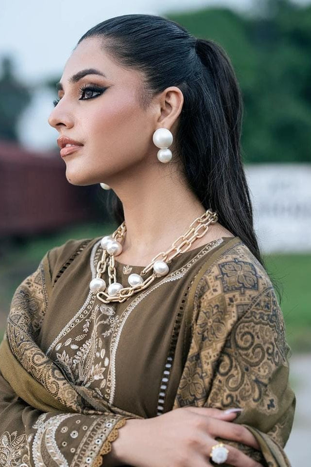 DFW-1254 Sapphire Embroidery 3PC Dhanak Suit