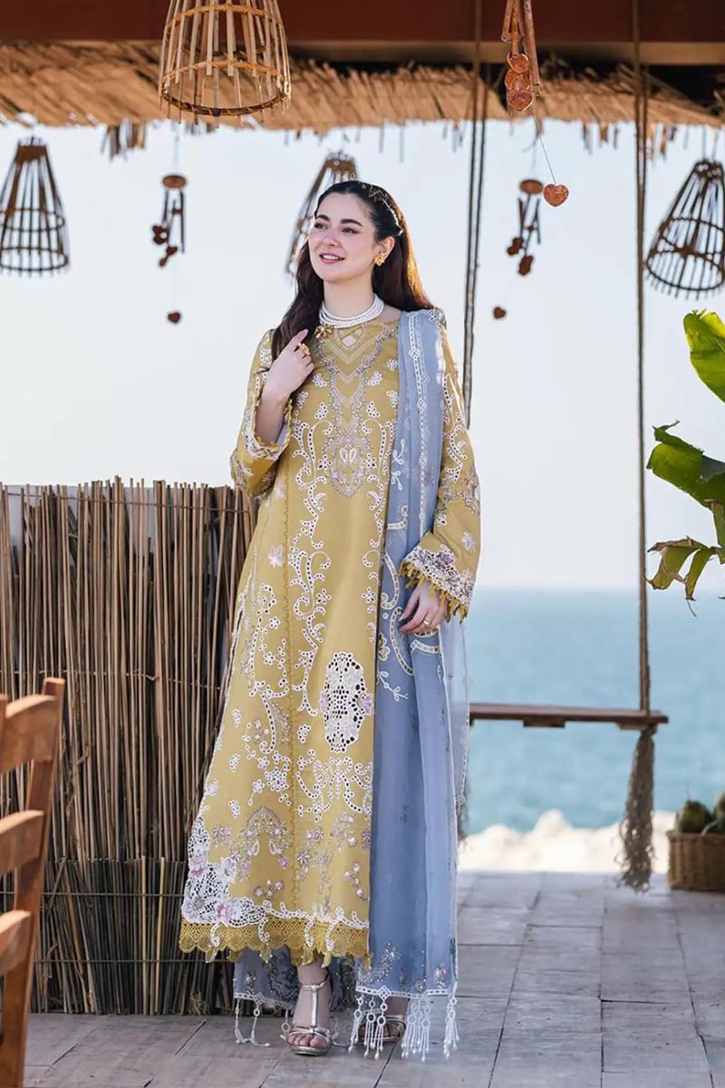 NFS-1041 | Qalamkar Heavy Embroidered 3Pc Lawn Dress