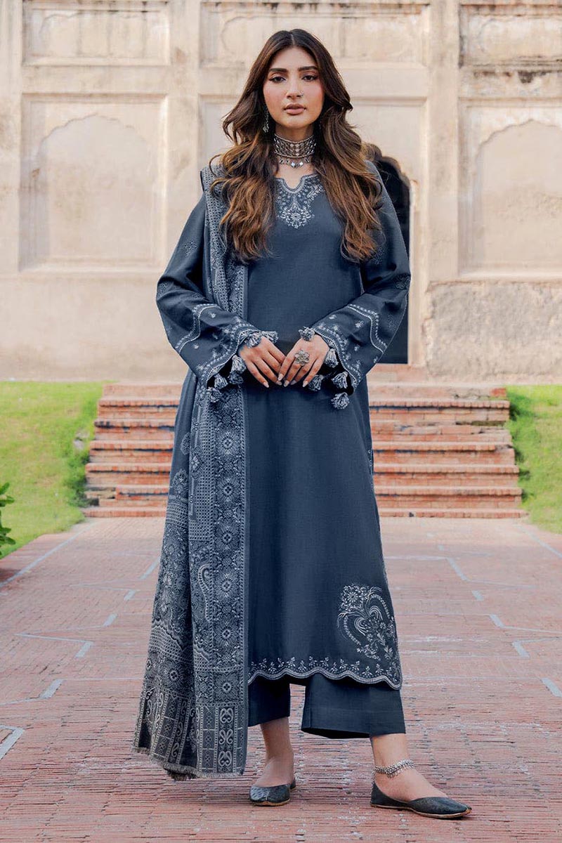 NFS-1044 | Izel Embroidered 3Pc Lawn Dress