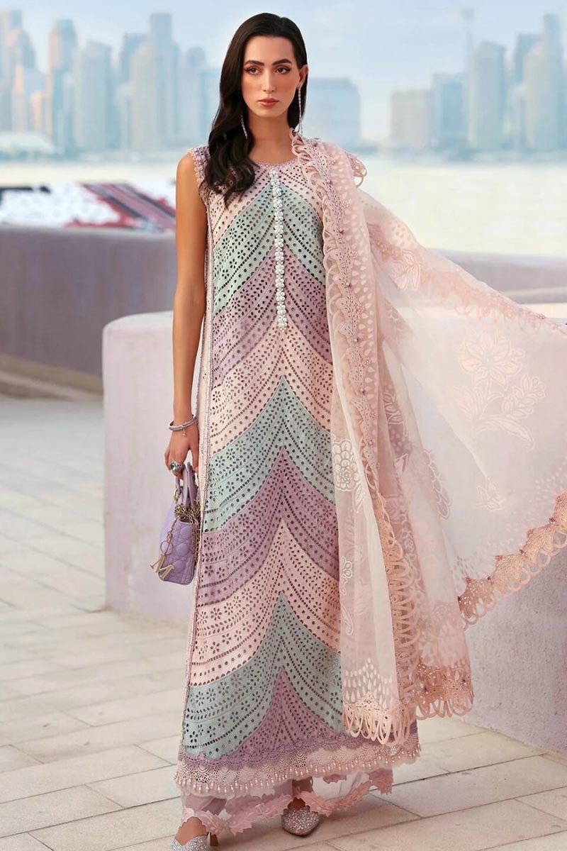 NFS-624 | Maria B Embroidered 3Pc Lawn Dress