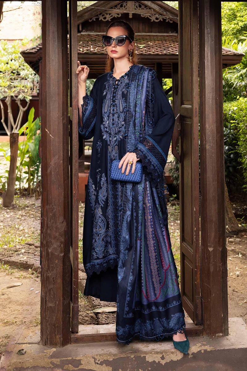 NFS-1059 | Maria B Heavy Embroidered 3Pc Lawn Dress