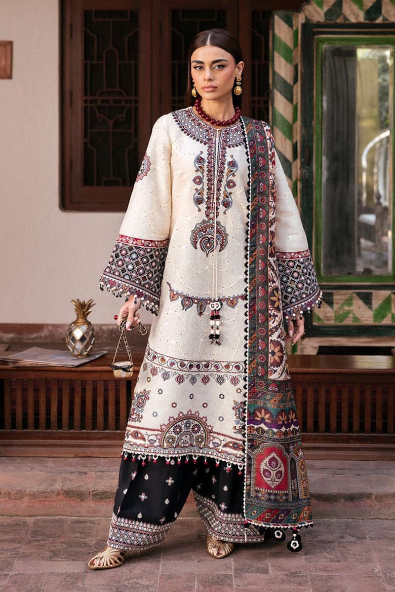 NFS-1059 | Jazmin Heavy Embroidered 3Pc Lawn Dress