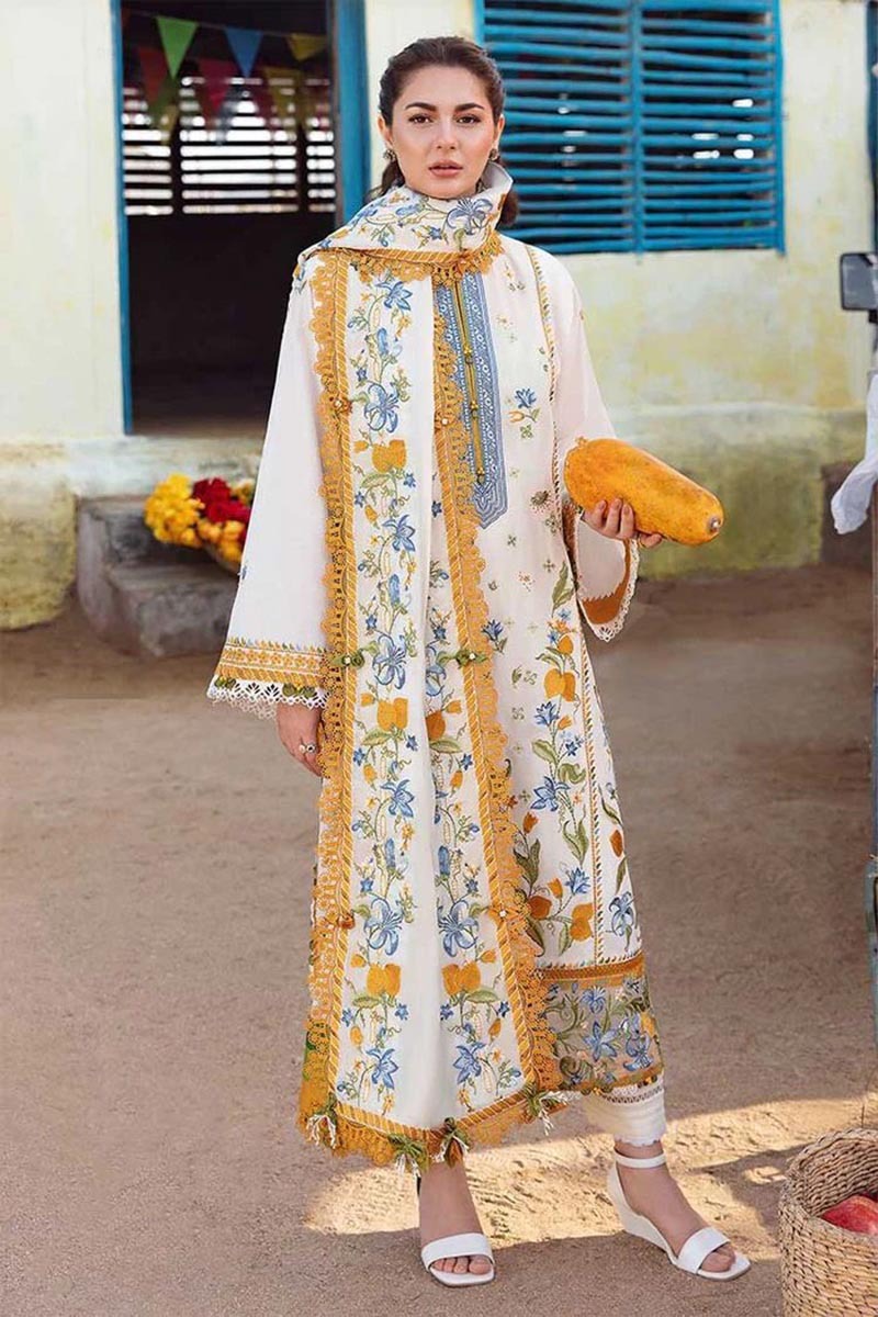 NFS-721 | Zaha Embroidered 3Pc Lawn Dress
