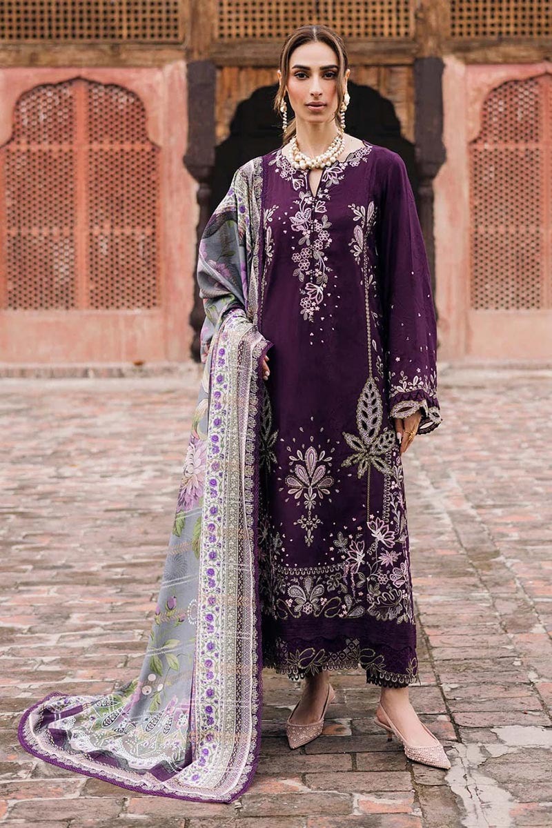 NFS-NR1 | Nureh Embroidered 3Pc Lawn Dress
