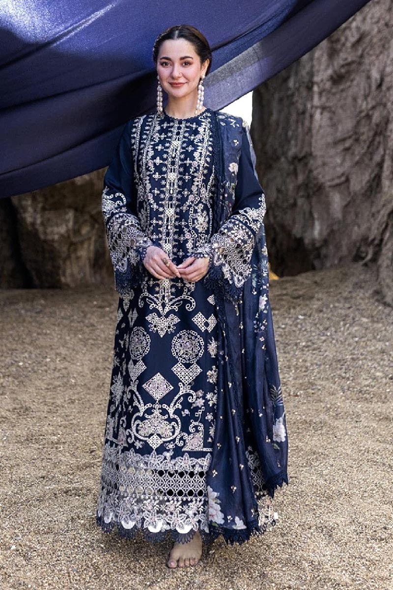 NFS-QM2 | Qalamkar Heavy Embroidered 3Pc Lawn Dress