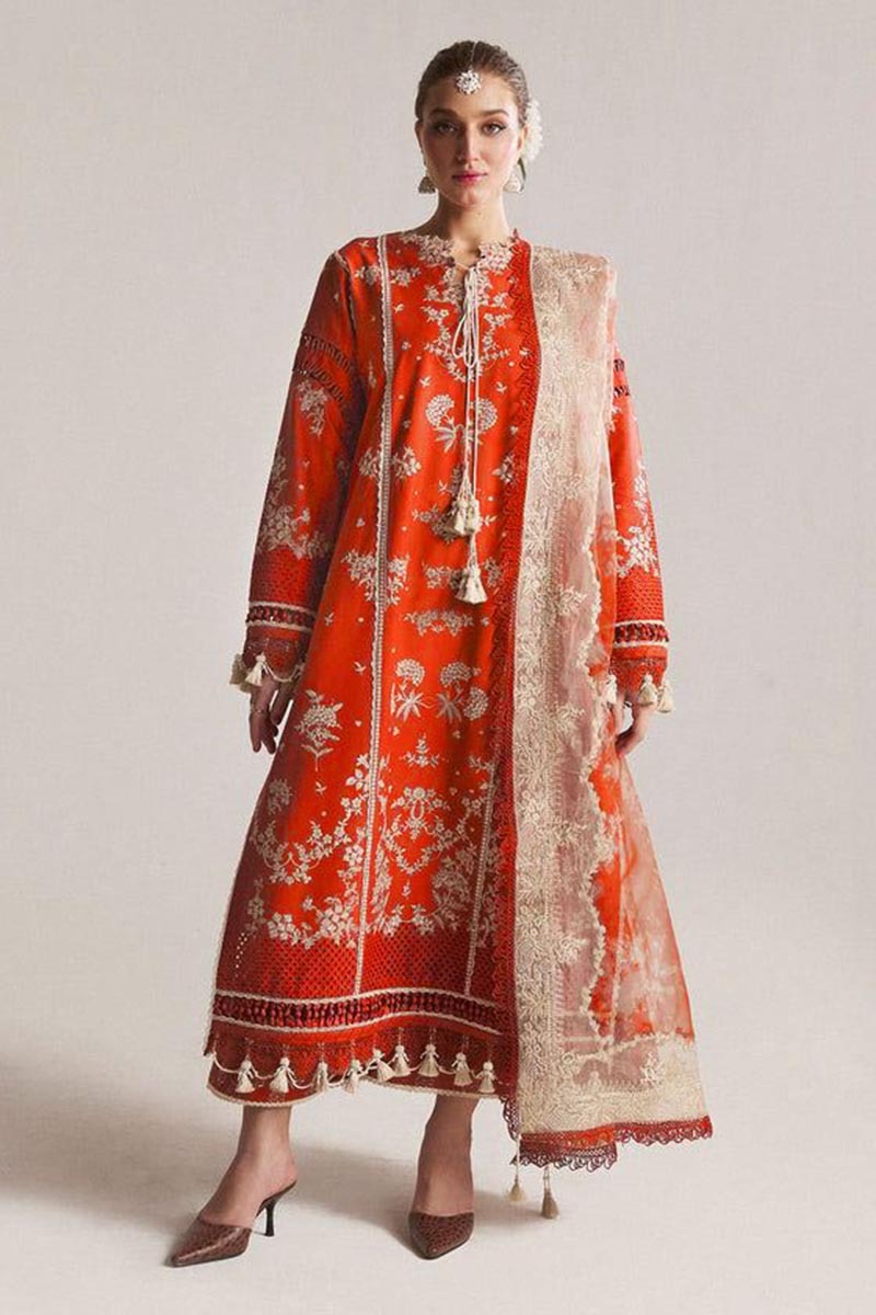 NFS-HR2 | Hussain Rehar Heavy Embroidered 3Pc Lawn Dress
