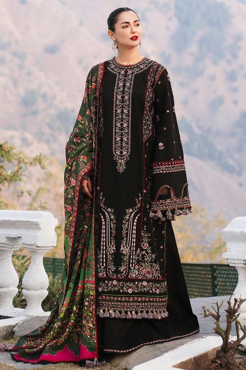 NFS-HR6 | Hussain Rehar Heavy Embroidered 3Pc Lawn Dress