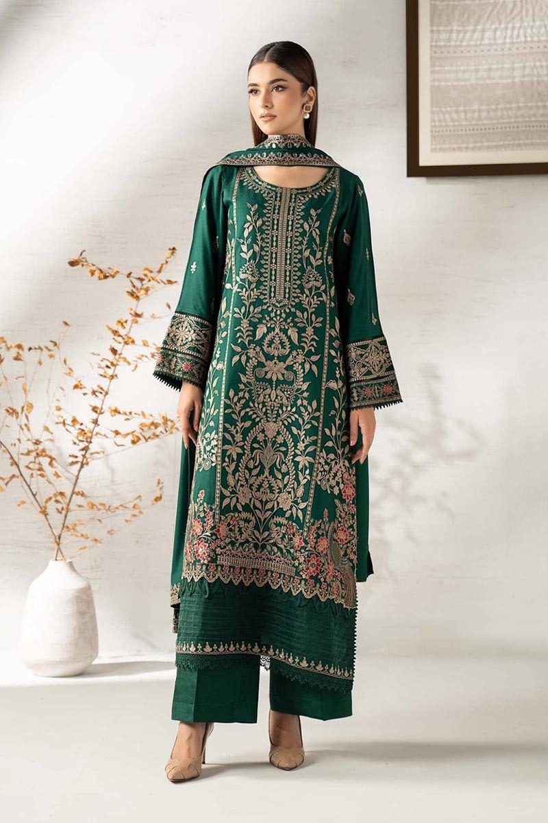 NFS-6129 | Maria B Heavy Embroidered 3Pc Lawn Dress
