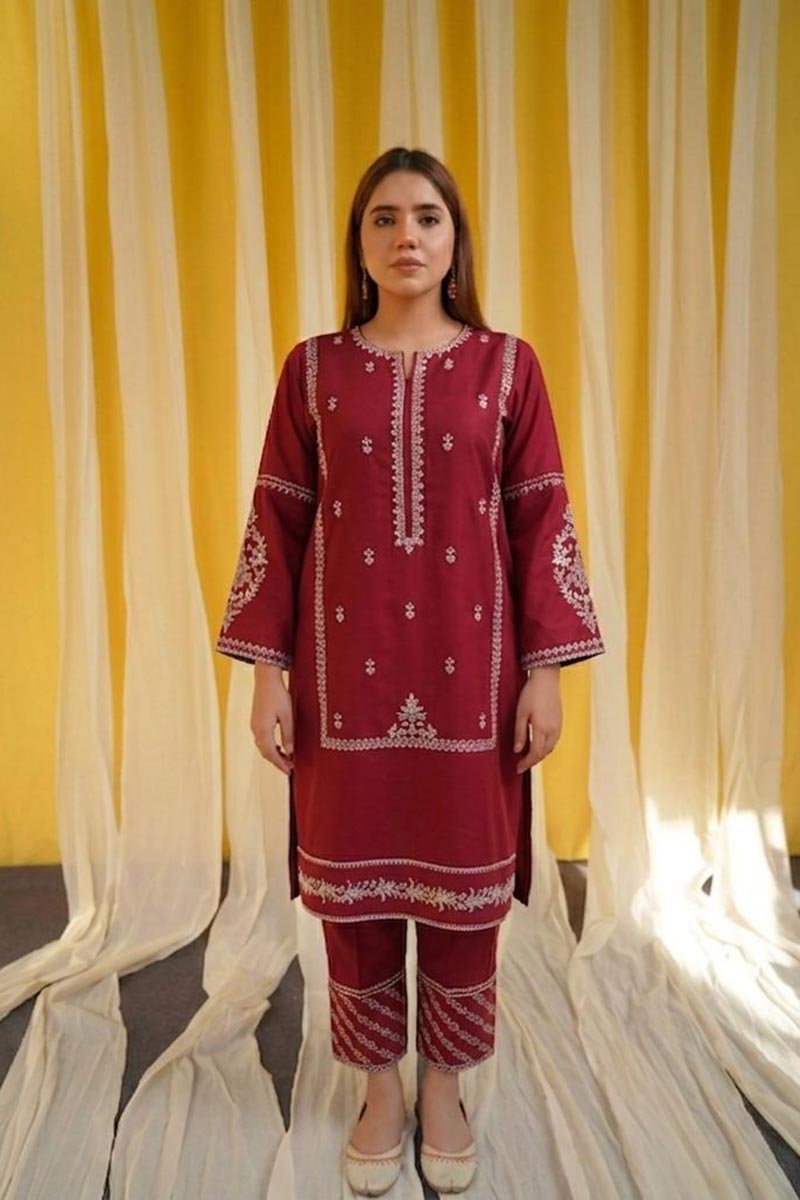 NFS-LM6 | Laam Heavy Embroidered 2Pc Lawn Dress (B)