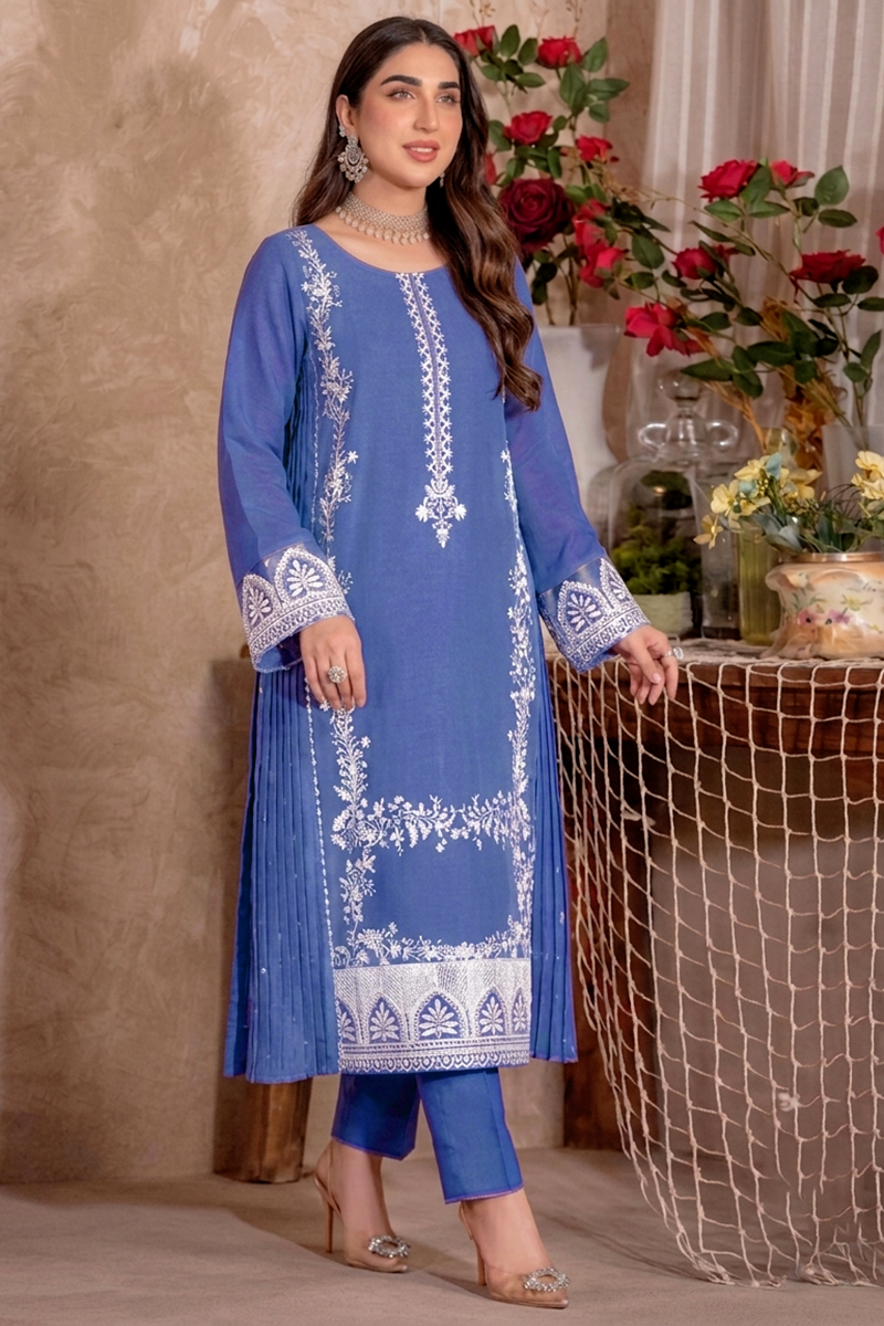 NFS-ZRQ10 | Zarqash Heavy Embroidered 2Pc Lawn Dress