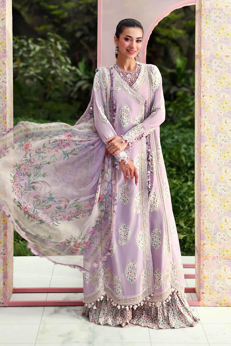 NFS-641 | MAria.B Heavy Embroidered Lawn 3 Piece Dress (B)