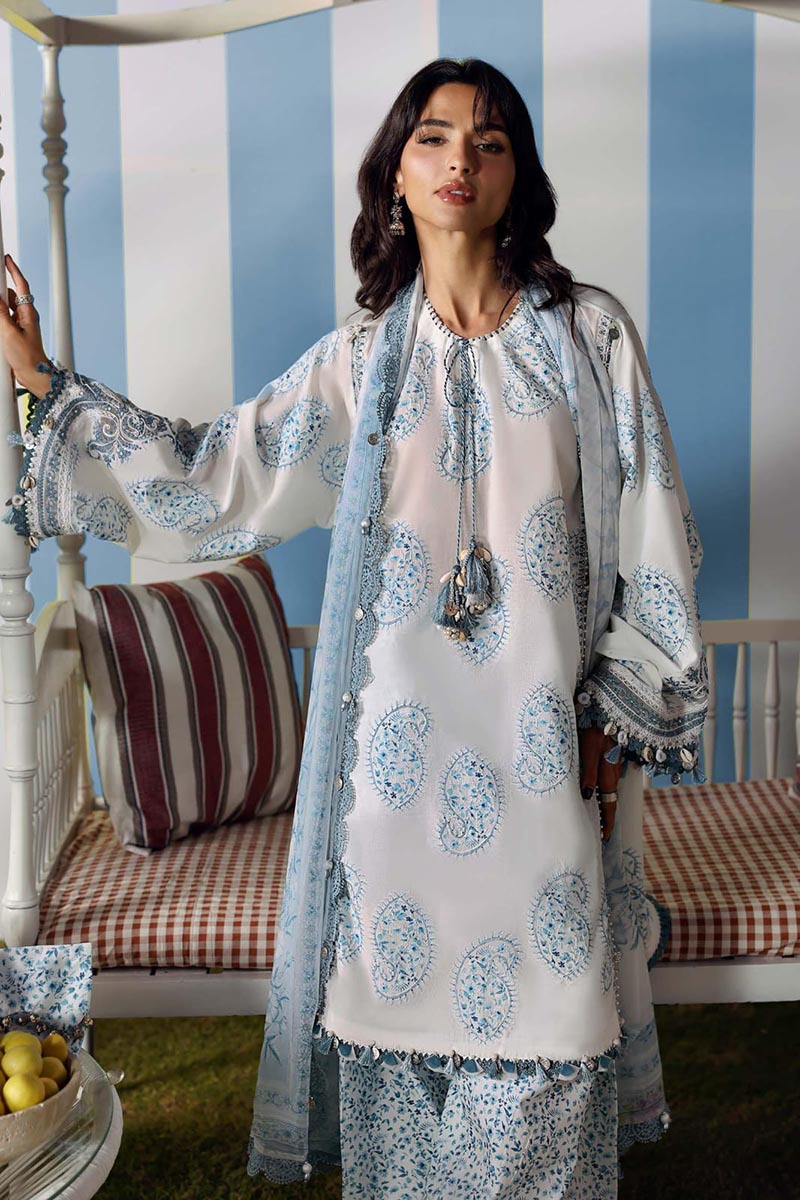 NFS-641 | MAria.B Heavy Embroidered Lawn 3 Piece Dress (A)
