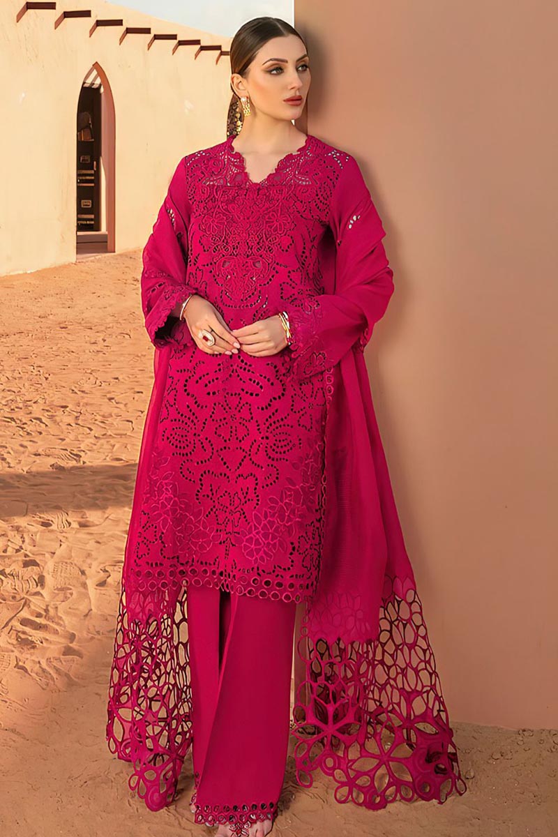NFS-616 Rang Rasiya Heavy Embroidered Lawn 3 Piece Dress (1)