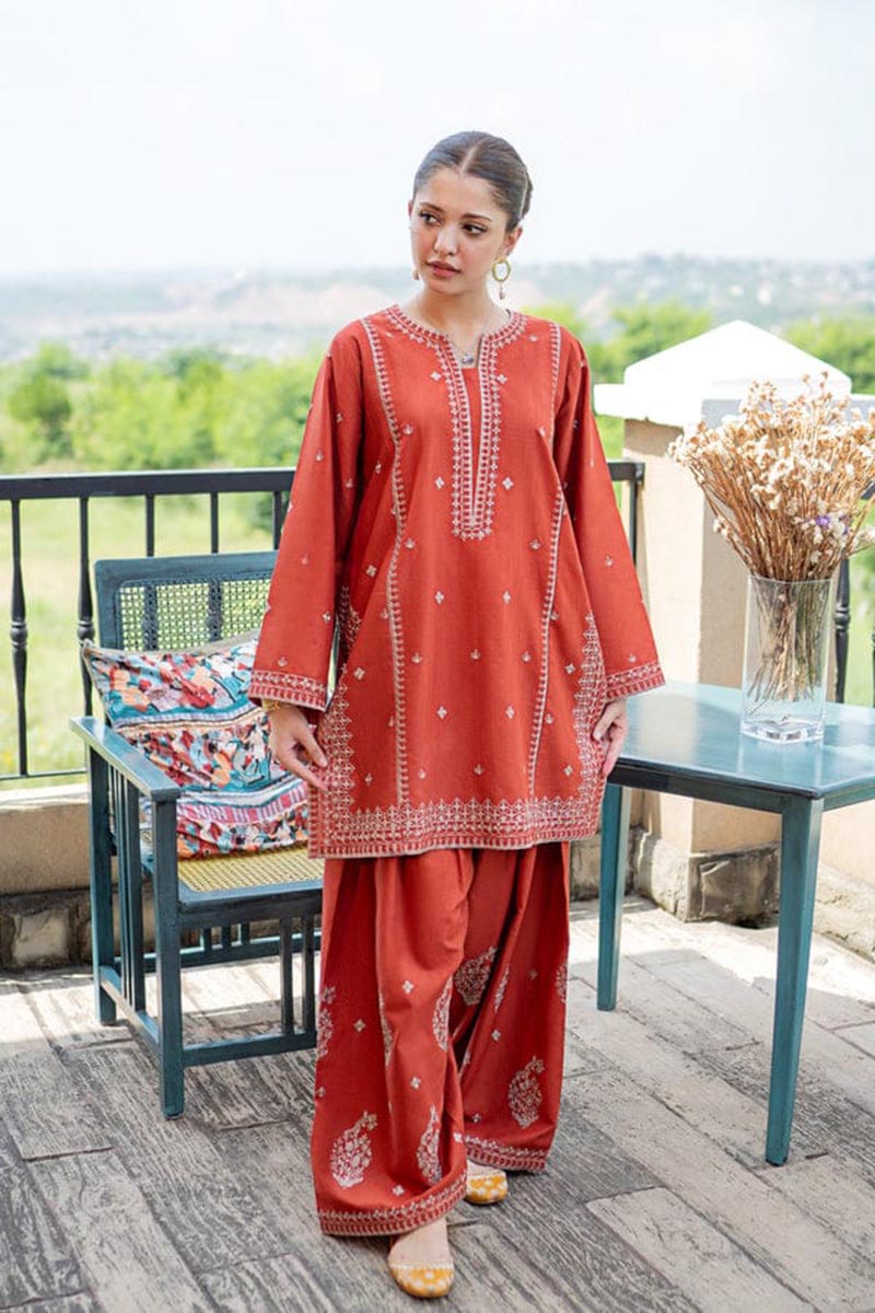 NFS-1068 | Urge Heavy Embroidered Lawn 2 Piece Dress (A)