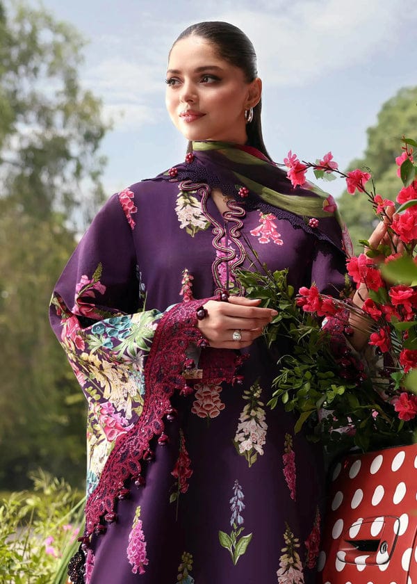 NFS- 640 | Maria.B Heavy Embroidered Lawn 3 Piece Dress (B)