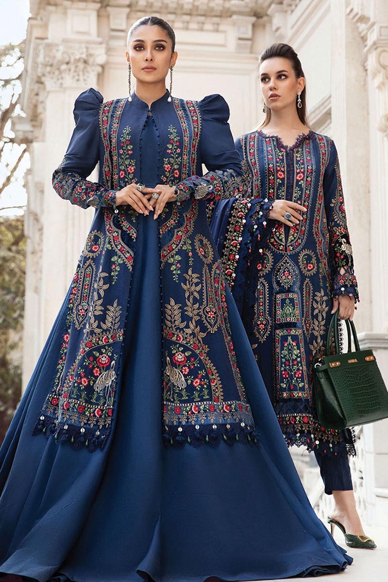 NFS-1093 | Maria.B Heavy Embroidered Lawn 3 Piece Dress