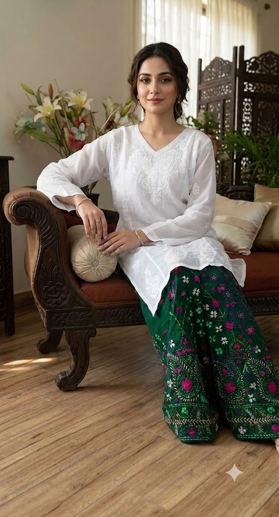 NFS-PH2 | Phulkari Heavy Embroidered Lawn 2Piece Dress